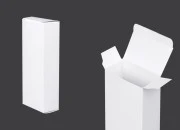 Sjajna bela kutija za bočicu parfema 100mL, 64x35x160 mm - 50 kom