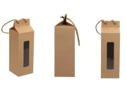 Kutija - paket za pakovanje 80x80x250mm od Kraft papira sa prozorom i ručkom od kanapa - 20 kom-grupa_slika