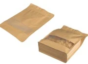 Kraft DoyPack kesice 200x80x300 mm sa zip zatvaranjem, prozorom, unutrašnjom i spoljašnjom providnom oblogom i mogućnošću termo zatvaranja - 50 kom Kraft DoyPack kesice 200x80x300 mm sa zip zatvaranjem, prozorom, unutrašnjom i spoljašnjom providnom oblogom i mogućnošću termo zatvaranja - 50 kom
