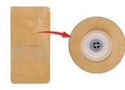 Kraft Doy Pack kesice sa "zip" zatvaranjem, ventilom, prozorom, unutrašnjom i spoljašnjom providnom oblogom i mogućnost termo zatvaranja 100x60x200 mm - 25 kom