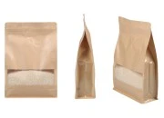 Kraft DoyPack kesice sa "zip" zatvaranjem 200x80x300 mm, ventilom, prozorom, unutrašnjom i spoljašnom providnom oblogom i sa mogućnošću termo zatvaranja - 50 kom Kraft DoyPack kesice sa "zip" zatvaranjem 200x80x300 mm, ventilom, prozorom, unutrašnjom i spoljašnom providnom oblogom i sa mogućnošću termo zatvaranja - 50 kom