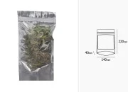 Aluminijumske DoyPack 140x40x220mm kesice sa zipom, transparetnom prednjom stranom i mogućnošću termo zatvaranja – 100kom Aluminijumske DoyPack 140x40x220mm kesice sa zipom, transparetnom prednjom stranom i mogućnošću termo zatvaranja – 100kom