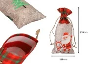 Bež vrećice 150x310 mm sa Božićnim motivima i sa vezicom - 12 kom-dimenzije_slike