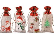 Bež vrećice 150x310 mm sa Božićnim motivima i sa vezicom - 12 kom-grupa_slika