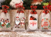 Bež vrećice 150x310 mm sa Božićnim motivima i sa vezicom - 12 kom-grupa_slika