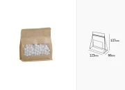 Kraft DoyPack 137x66x123mm - 50 kom vrećica na termo zatvaranje, sa prozorom, sigurnosnom tračicom i zipom, spoljnom i unutrašnjom providnom oblogom i četvrtastim dnom -grupa_slika