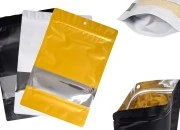 Aluminijumske DoyPack kesice sa zip zatvaranjem, prozorom, ovalnim dnom i sa mogućnošću termo lepljenja 200x50x300mm - 100kom