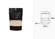 Aluminijumske DoyPack kesice sa zip zatvaranjem, prozorom, ovalnim dnom i sa mogućnošću termo lepljenja 120x40x200mm - 100kom Aluminijumske DoyPack kesice sa zip zatvaranjem, prozorom, ovalnim dnom i sa mogućnošću termo lepljenja 120x40x200mm - 100kom