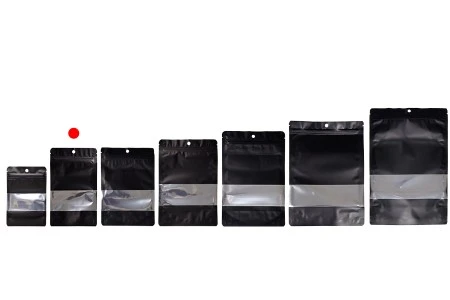 Aluminijumske DoyPack kesice sa zip zatvaranjem, prozorom, ovalnim dnom i sa mogućnošću termo lepljenja 120x40x200mm - 100kom-5