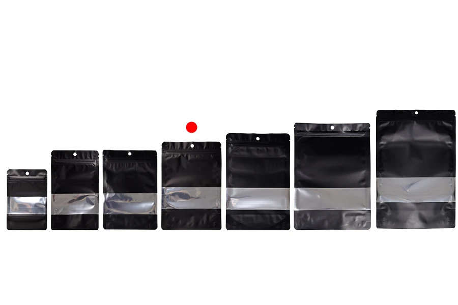 Aluminijumske DoyPack kesice sa zip zatvaranjem, prozorom, ovalnim dnom i sa mogućnošću termo lepljenja 150x40x220mm - 100kom-grupa_slika