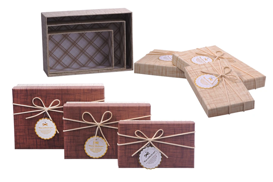 Kartonske poklon kutije sa antilop mašnom - set u 3 veličine-slika_proizvoda