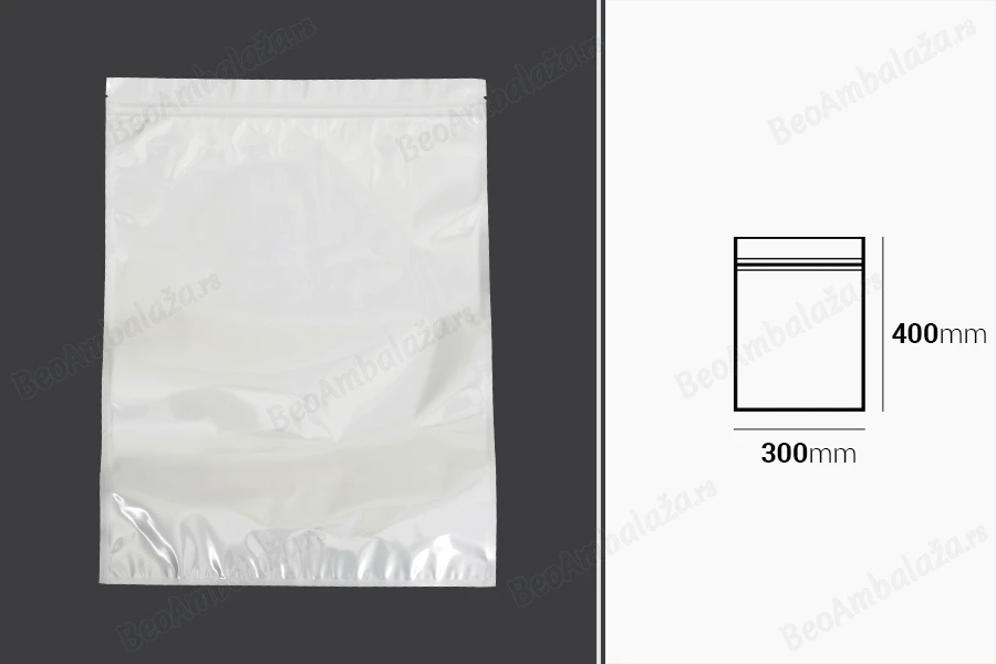 Plastična zip kesica 300x400mm sa belom zadnjom i providnom prednjom stranom - 100 kom-dimenzije_slike