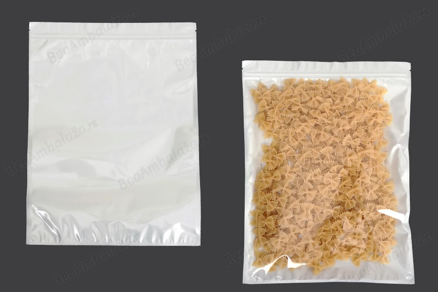 Plastična zip kesica 300x400mm sa belom zadnjom i providnom prednjom stranom - 100 kom-slika_proizvoda