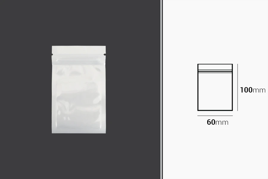 Plastična zip kesica 60x100mm sa belom zadnjom i providnom prednjom stranom - 100 kom-dimenzije_slike