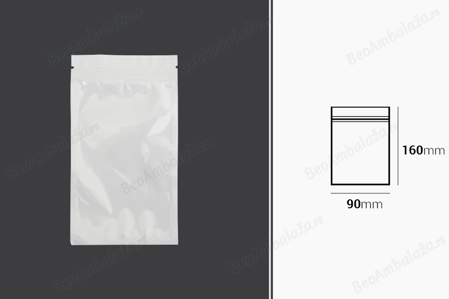 Plastična zip kesica 90x160mm sa belom zadnjom i providnom prednjom stranom - 100 kom-dimenzije_slike