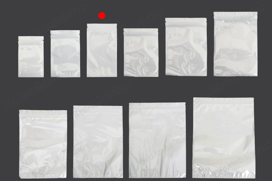 Plastična zip kesica 90x160mm sa belom zadnjom i providnom prednjom stranom - 100 kom-grupa_slika