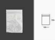 Plastična zip kesica 105x150mm sa belom zadnjom i providnom prednjom stranom - 100 kom Plastična zip kesica 105x150mm sa belom zadnjom i providnom prednjom stranom - 100 kom
