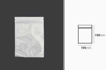 Plastična zip kesica 105x150mm sa belom zadnjom i providnom prednjom stranom - 100 kom-2