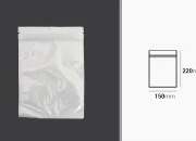 Plastična zip kesica 150x220mm sa belom zadnjom i providnom prednjom stranom - 100 kom Plastična zip kesica 150x220mm sa belom zadnjom i providnom prednjom stranom - 100 kom