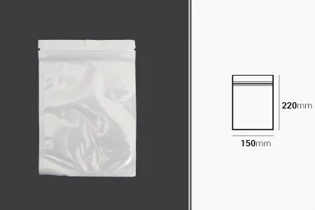 Plastična zip kesica 150x220mm sa belom zadnjom i providnom prednjom stranom - 100 kom-2