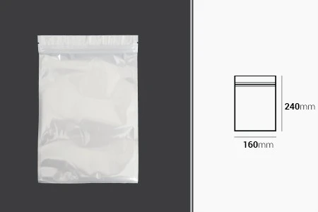 Plastična zip kesica 160x240mm sa belom zadnjom i providnom prednjom stranom - 100 kom-2