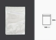 Plastična zip kesica 180x260mm sa belom zadnjom i providnom prednjom stranom - 100 kom Plastična zip kesica 180x260mm sa belom zadnjom i providnom prednjom stranom - 100 kom