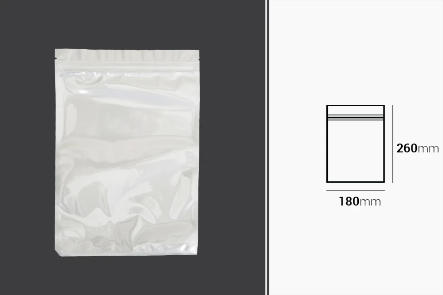 Plastična zip kesica 180x260mm sa belom zadnjom i providnom prednjom stranom - 100 kom Plastična zip kesica 180x260mm sa belom zadnjom i providnom prednjom stranom - 100 kom