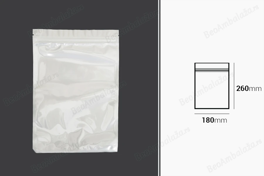 Plastična zip kesica 180x260mm sa belom zadnjom i providnom prednjom stranom - 100 kom-dimenzije_slike