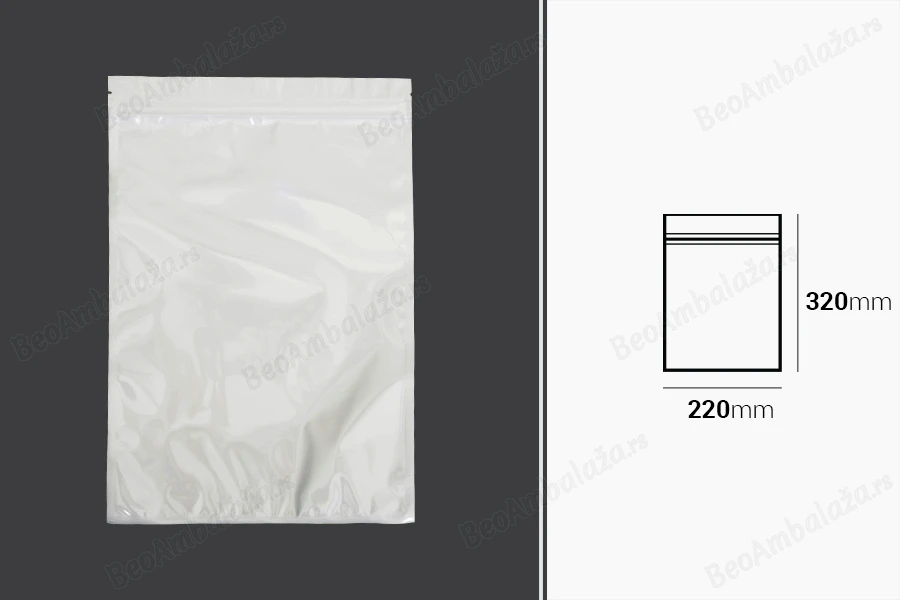 Plastična zip kesica 220x320mm sa belom zadnjom i providnom prednjom stranom - 100 kom-dimenzije_slike