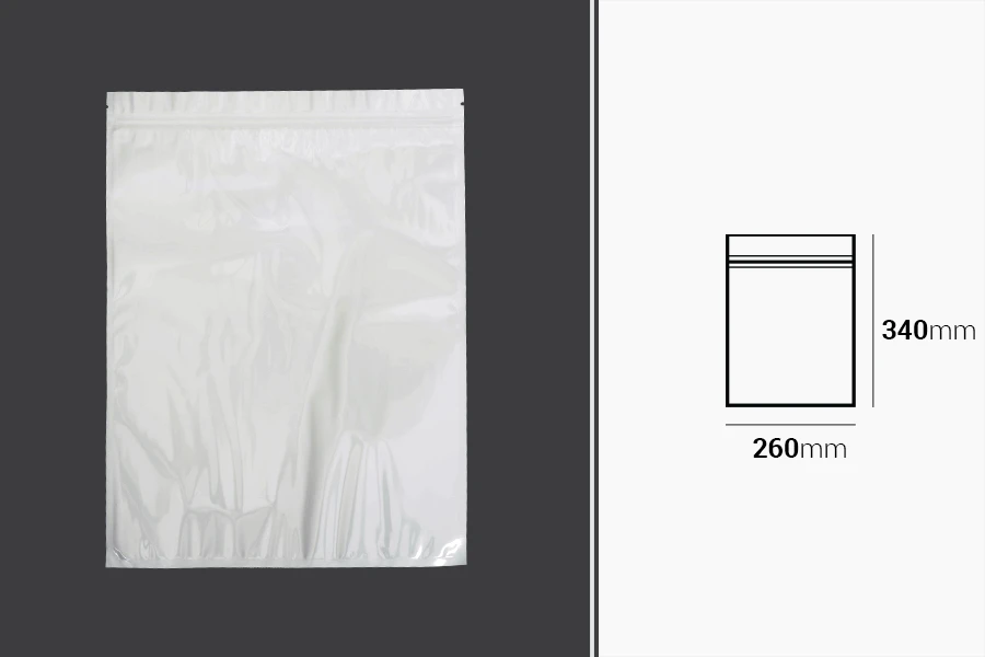 Plastična zip kesica 260x340mm sa belom zadnjom i providnom prednjom stranom - 100 kom Plastična zip kesica 260x340mm sa belom zadnjom i providnom prednjom stranom - 100 kom