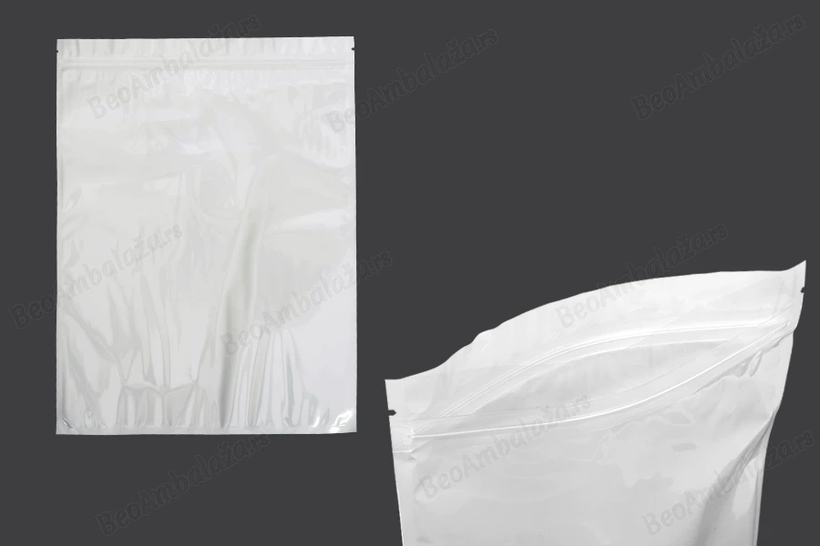 Plastična zip kesica 260x340mm sa belom zadnjom i providnom prednjom stranom - 100 kom-