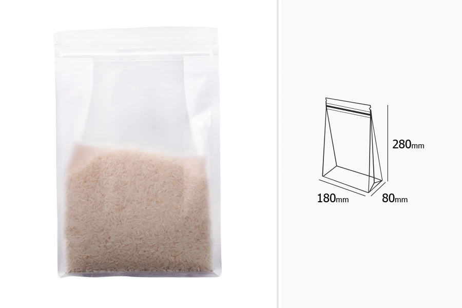 Providne DoyPack kesice sa zip zatvaranjem, četvrtastim dnom i sa mogućnošću termo zatvaranja 180x80x280mm - 50kom Providne DoyPack kesice sa zip zatvaranjem, četvrtastim dnom i sa mogućnošću termo zatvaranja 180x80x280mm - 50kom