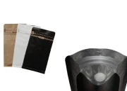 Aluminijumske DoyPack kesice 95x55x185 mm sa ventilom, kraft spoljnom oblogom, sigurnosnom tračicom i zipom, na termo zatvaranje, idealne za kafu - 25kom-slika_proizvoda