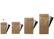 Aluminijumske DoyPack kesice 95x55x185 mm sa ventilom, kraft spoljnom oblogom, sigurnosnom tračicom i zipom, na termo zatvaranje, idealne za kafu - 25kom-grupa_slika