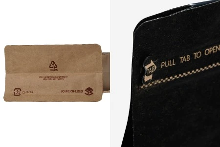 Aluminijumske DoyPack kesice 125x65x195 mm sa ventilom, kraft spoljnom oblogom, sigurnosnom tračicom i zipom, na termo zatvaranje, idealne za kafu - 25kom-4