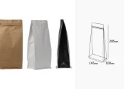Aluminijumske DoyPack kesice 145x100x335 mm sa ventilom, kraft spoljnom oblogom, sigurnosnom tračicom i zipom, na termo zatvaranje, idealne za kafu - 25kom