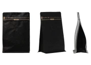 Uzorci - Crne aluminijumske DoyPack kesice sa ventilom, kraft spoljnom oblogom, sigurnosnom tračicom i zipom, na termo zatvaranje (od svake veličine po 1 kom)-slika_proizvoda