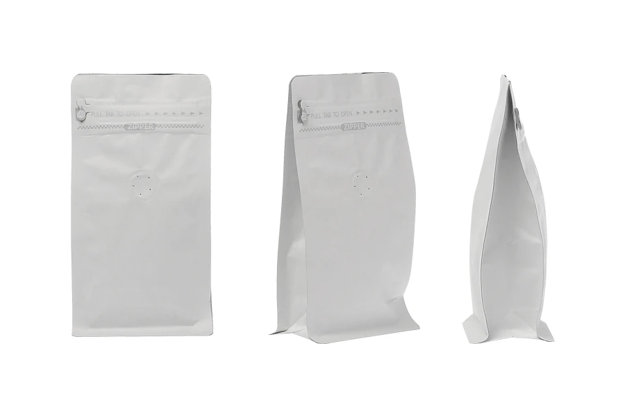 Uzorci - Bele aluminijumske DoyPack kesice sa ventilom, kraft spoljnom oblogom, sigurnosnom tračicom i zipom, na termo zatvaranje (od svake veličine po 1 kom)-slika_proizvoda