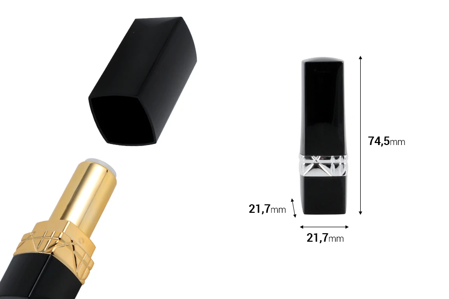 Crna plastična tubica za karmin - 5 kom-dimenzije_slike