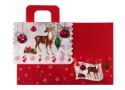 Božićna kartonska poklon kutija sa drškom, 160x145x190 mm - 12 kom-grupa_slika
