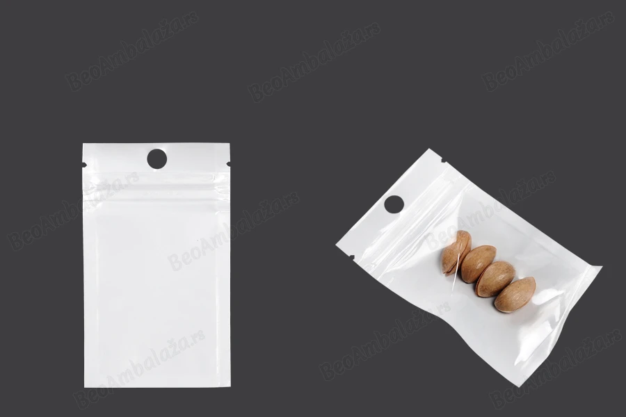 Plastična zip kesica 60x100mm sa belom zadnjom i providnom prednjom stranom i rupom za kačenje - 100 kom-slika_proizvoda