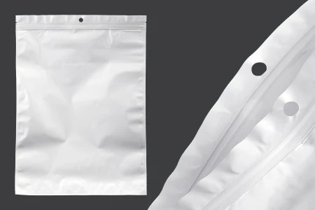 Plastične bele kesice sa zip zatvaranjem 240x340 mm, sa otvorom za kačenje i mogućnošću termo zatvaranja - 100 kom-1