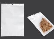 Plastična zip kesica 240x340mm sa belom zadnjom i providnom prednjom stranom i rupom za kačenje - 100 kom