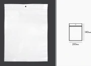 Plastična zip kesica 260x340mm sa belom zadnjom i providnom prednjom stranom i rupom za kačenje - 100 kom
