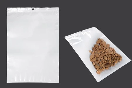 Plastična zip kesica 260x340mm sa belom zadnjom i providnom prednjom stranom i rupom za kačenje - 100 kom-1