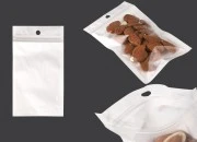 Plastična zip kesica 90x160mm sa belom zadnjom i providnom prednjom stranom, okruglom rupom za kačenje i mogućnost termo zatvaranja - 100 kom Plastična zip kesica 90x160mm sa belom zadnjom i providnom prednjom stranom, okruglom rupom za kačenje i mogućnost termo zatvaranja - 100 kom