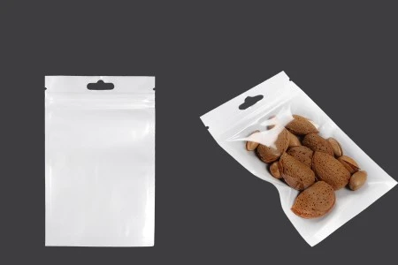 Plastična zip kesica 90x140mm sa belom zadnjom i providnom prednjom stranom i rupom za kačenje - 100 kom-1