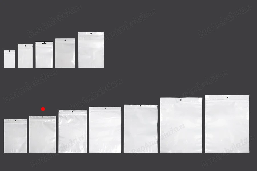 Plastična zip kesica 180x260mm sa belom zadnjom i providnom prednjom stranom i rupom za kačenje - 100 kom-grupa_slika