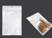 Plastična zip kesica 200x300mm sa belom zadnjom i providnom prednjom stranom i rupom za kačenje - 100 kom