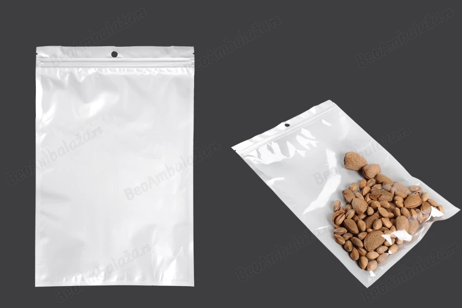 Plastična zip kesica 200x300mm sa belom zadnjom i providnom prednjom stranom i rupom za kačenje - 100 kom-slika_proizvoda
